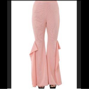 Rose Pink Fitted Flow Pants